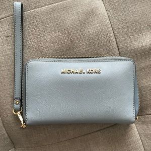 Baby Blue MK Wallet